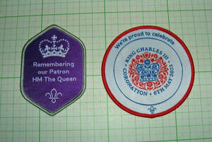特価SALE！ボーイスカウト英国連盟Official Memorial Badge for HM The Queen& Coronation of HM King Charles III Uniform Badge 在庫限り