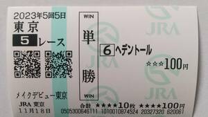 新馬戦　メイクデビュー東京　ヘデントール　現地