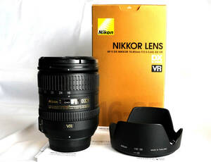 美品　ニコン NIKON NIKKOR ZOOM LENS AF-S NIKKOR 16-85mm f3.5-5.6G ED VR/元箱・取扱説明書など付属