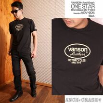 バンソン ドライ半袖Tシャツ ACV-904 ブラック L ★ワンスター★ 当店別注 VANSON 吸汗速乾 抗菌防臭 UVカット バイカー_画像5