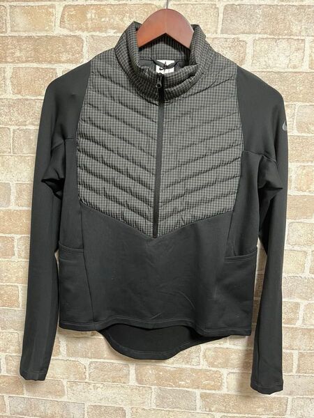 新品 NIKE サーマフィット ラン ランニング ディビジョン ハーフジップ 長袖 サイズS ブラック 黒