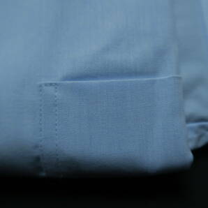 D117■KASHIYAMA カシヤマ ザ・スマートテーラー 日本製 水色系無地 セミワイド 高級長袖ドレスシャツ LL 43.5-87の画像8