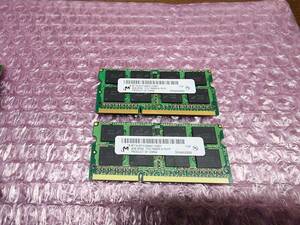 即決 Micron製 DDR3 4GB×2枚 合計8GB PC3-10600S PC3-8500S互換 SO-DIMM 送料120円～