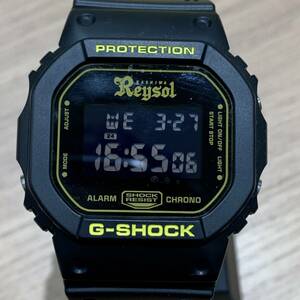 【N-18456】1円スタート 柏レイソルコラボ G-SHOCK CASIO DW-5600VT ジーショック カシオ Jリーグ 腕時計 可動品