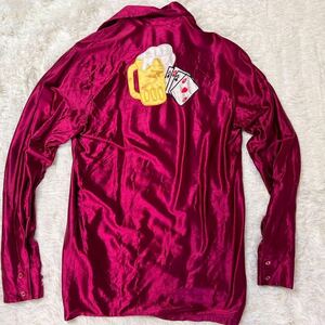  быстрое решение *bandit*M американский производства рубашка в ковбойском стиле сорочка оттенок красного вышивка 