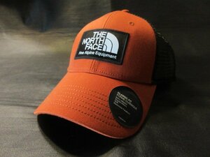 本物正規■ノースフェイス■メッシュ キャップ ボックスロゴ MUDDER ■オレンジ系/黒■RUDTED BROMZE LV4 アメリカ限定■新品 帽子