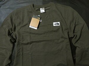 本物正規◆ノースフェイス◆トレーナー クルー スウェット HTG PCH■M■NEW TAUPE GREEN■新品 アメリカ限定/裏地起毛/1L1