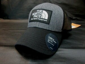 本物正規■ノースフェイス■メッシュ キャップ ボックスロゴ MUDDER ■黒/杢 グレー■FXA アメリカ限定■新品 帽子