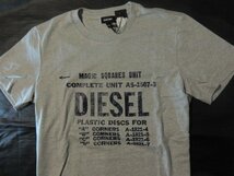 本物正規◆DIESEL ディーゼル◆Tシャツ DIEGO B6 ビンテージ プリント■グレー■S■新品_画像1