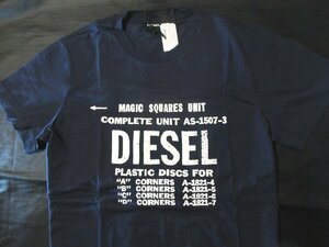 本物正規◆DIESEL ディーゼル◆Tシャツ DIEGO B6 ビンテージ プリント■紺■S■新品