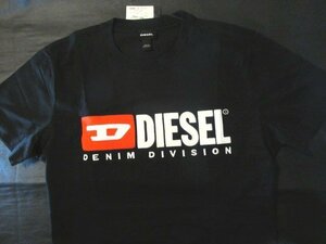 本物正規◆DIESEL ディーゼル◆Tシャツ DIVISION■黒■S■新品