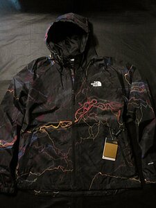 本物正規◆ノースフェイス◆マウンテンパーカー NOVELTY TNF RAIN HOOD■S■黒 柄■TRLGLW/新品/アメリカ限定/IRI/レインジャケットDRYVENT