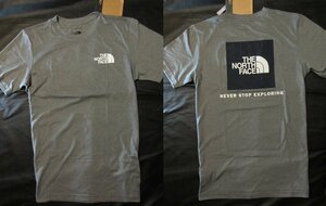 本物正規◆ノースフェイス◆Tシャツ ボックスロゴ BOX NSE 杢グレー■M■MEIDIUM GREY 新品■アメリカ限定DYY