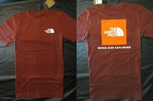 本物正規◆ノースフェイス◆Tシャツ BOX NSE レンガ■M■ボックスロゴ BRICK HOUSE RED 新品■アメリカ限定/BDQ