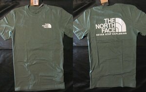 本物正規◆ノースフェイス◆Tシャツ THROWBACK NSE LAUREL GREEN■S■新品■アメリカ限定■V1T