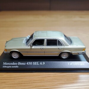 1/43 ミニチャンプス MINICHAMPS ミニカー/Mercedes-Benz 450 SEL 6.9 1972-79 Silbergrun metallic/メルセデス・ベンツ Sクラス 