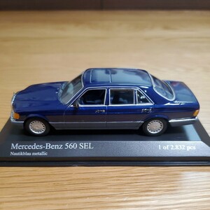 1/43 ミニチャンプス MINICHAMPS ミニカー/Mercedes-Benz 560 SEL 1989-91 Nautikblau metallic/メルセデス・ベンツ Sクラス ブルー