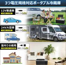 車載冷蔵冷凍庫 18L -20℃~20℃ 急速冷凍 2WAY電源対応 DC12V24V/AC100V 車載家庭両用 静音 ポータブル冷蔵庫_画像3