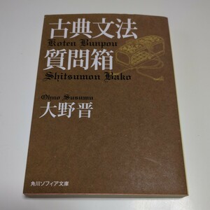 古典文法質問箱 （角川文庫ソフィア） 大野晋 中古 国語 古語 01101F024