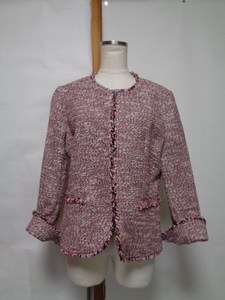  theory *10* no color jacket * tweed jacket * colorful tweed * cotton tweed * large size *