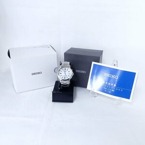 SEIKO セイコー 7B52-0AF0 白文字盤 シルバーカラー ソーラー電波 腕時計 稼働品 現状 USED /2403C