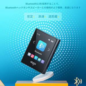 MP3プレーヤー Bluetooth5.0 タッチスクリーン イヤホン付き スピーカー内蔵 音楽プレーヤー FMラジオ プレゼント の画像7
