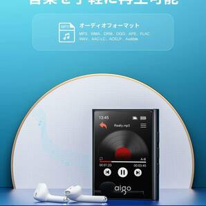 MP3プレーヤー Bluetooth5.0 タッチスクリーン イヤホン付き スピーカー内蔵 音楽プレーヤー FMラジオ プレゼント の画像2