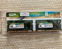 SP Silicon Power シリコンパワー ノートPC用メモリ 1.35V (低電圧) DDR3L 1600 PC3L-12800 4GB×2枚 204Pin Mac 対応 SP008GLSTU160N22_画像1