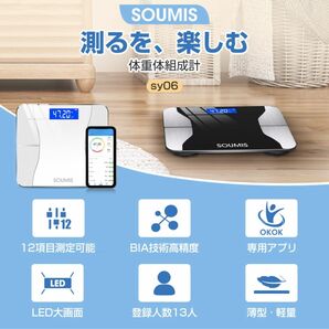 【新品未開封】体脂肪計 スマホ連動 内臓脂肪 多項指標 電源自動ON/OFF 基礎代謝量 内臓脂肪 BMI 強化ガラス