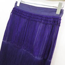 80s 90s GIANNI VERSACE FRINGE PURPLE LEATHER SKIRT VINTAGE ジャンニヴェルサーチ フリンジ パープル レザー スカート ビンテージ_画像2