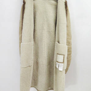 S MAXMARA SHEARLING MOUTON MINK FUR TRIM HOODED COAT エス マックスマーラ リアル ムートン レザー ミンク ファー トリム フード コートの画像5