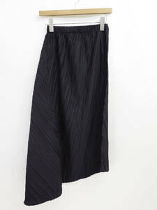 80s ISSEY MIYAKE ASYMMETRIC PLEATED LONG SKIRT VINTAGE イッセイミヤケ アシンメトリー プリーツ ロング スカート ビンテージ