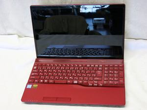 03K179 FUJITSU 富士通 LIFEBOOK [AH53/B3] i7 8550U メモリ 8GB BIOS確認 HDDなし 本体のみ アダプタ欠品 ジャンク 部品取りに 売り切り