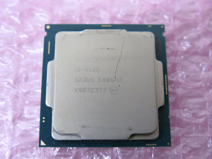 03K222 INTEL CORE i3 8100 3.60GHz CPU UEFI起動確認 現状 中古 売切り