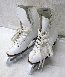 25WK006 サンエス SSS フィギュア スケート靴 24.0cm エッジカバー付き 中古 現状 売り切り