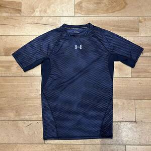 ★UNDER ARMOUR/アンダーアーマー/ドライシャツ/半袖/ドライ/速乾/半袖Tシャツ/スポーツ/総柄/メンズ/Lサイズ