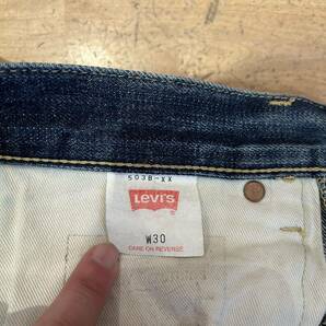 ★復刻/levi's/リーバイス 503B/デニムパンツ/デニム/ジーンズ/ジーパン/赤耳/ビッグE/アメカジ/メンズ/W30の画像10