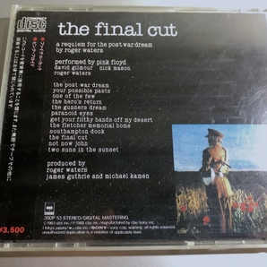 初期CD ピンク・フロイド「ファイナル・カット」3500円税無 CSR刻印あり 35DP53 PINK FLOYD THE FINAL CUTの画像4