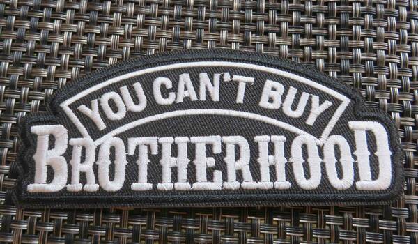 《黒白》兄弟BH◆新品アメリカBrotherhoodブラザーフッド『You CAN't　BUY』刺繍ワッペン◆ミリタリー・オートバイ・ロック■二輪車バイク