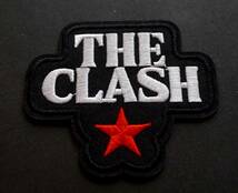 黒白TC赤星■新品 『THE CLASH /ザ.クラッシュ イングランド.ロックバンド』 刺繍ワッペン（パッチ） 激渋■ミュージック 音楽 楽器 仲間 _画像1