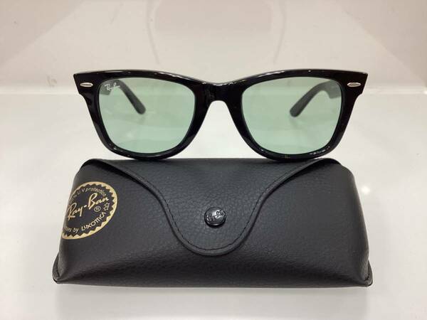 RayBan ウェイファーラー WAYFARER RB2140F 601/52 52 アジアンフィット ブラック/グリーン　レイバンサングラス 