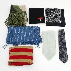 ★中古★EVISU MASU DOLCE&GABBANA等 ネクタイ マフラーなど まとめ売り 計7点セット（エヴィス/エムエーエスユー/ドルガバ他）★【AP134】