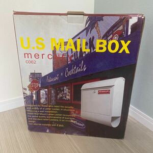 新品 ポストU.S MAILBOX メールボックス ホワイト mercury 郵便受け