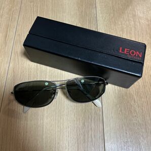 LEON eyewear☆偏光サングラス　度付きレンズ付きメガネフレーム　サングラス メガネ ビンテージ　ヴィンテージ　ホワイト