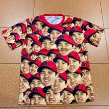 1円〜　球場配布のホンモノ 大谷翔平 顔たくさん 顔だらけ 顔いっぱい Tシャツ MLB エンゼルス レア希少 非売品限定 ドジャース_画像6