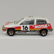 No.17-5-23 トミカ HDCホンダダイレクト特注 ホンダ シビック 3ドア ワンダーシビック 1/58 日本製 美品 ルース 当時物 無限 Motul_画像3