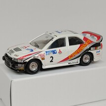 No.表記なし トミカ U-MATE特注 三菱 カリスマGT ランサーエボリューションIV 1/59 日本製 ルース 当時物 ラリーアート フロント傷あり_画像1