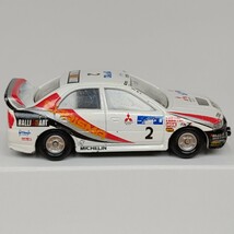 No.表記なし トミカ U-MATE特注 三菱 カリスマGT ランサーエボリューションIV 1/59 日本製 ルース 当時物 ラリーアート フロント傷あり_画像5