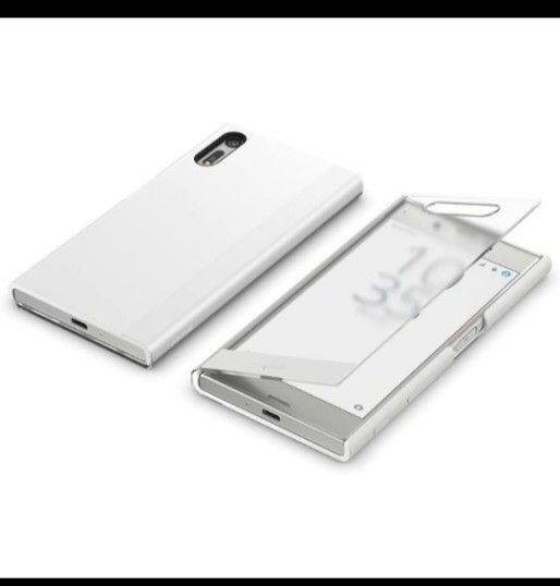 完売 レア 新品 ソニー 純正 Xperia XZ XZs 用 ケース カバー スマートフォン白 flip style cover