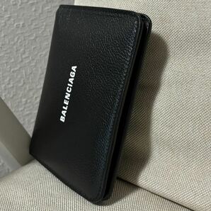 断捨離！最終価格！ 未使用【バレンシアガ】BALENCIAGA 二つ折財布 CASH MEDIUM WALLET 大容量/コンパクト/レザー/ブラック/の画像6